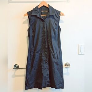ZARA Black Sleeveless Shirt Dress - Small